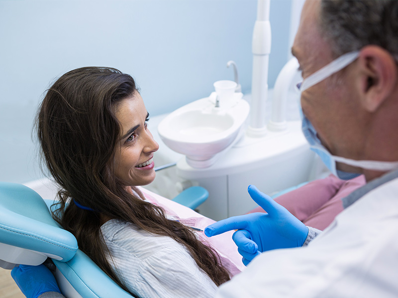 Dentist Serving Lady